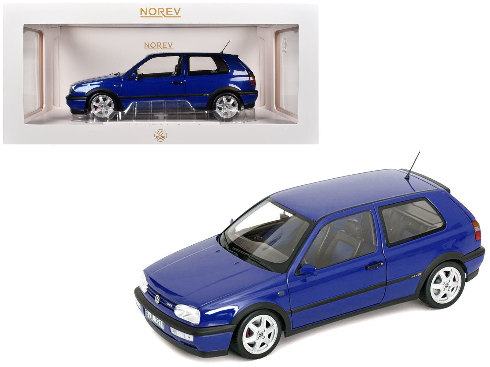1994 Volkswagen Golf GTI Color Concept Jazz Blue 1/18 Diecast Model Car by Norev