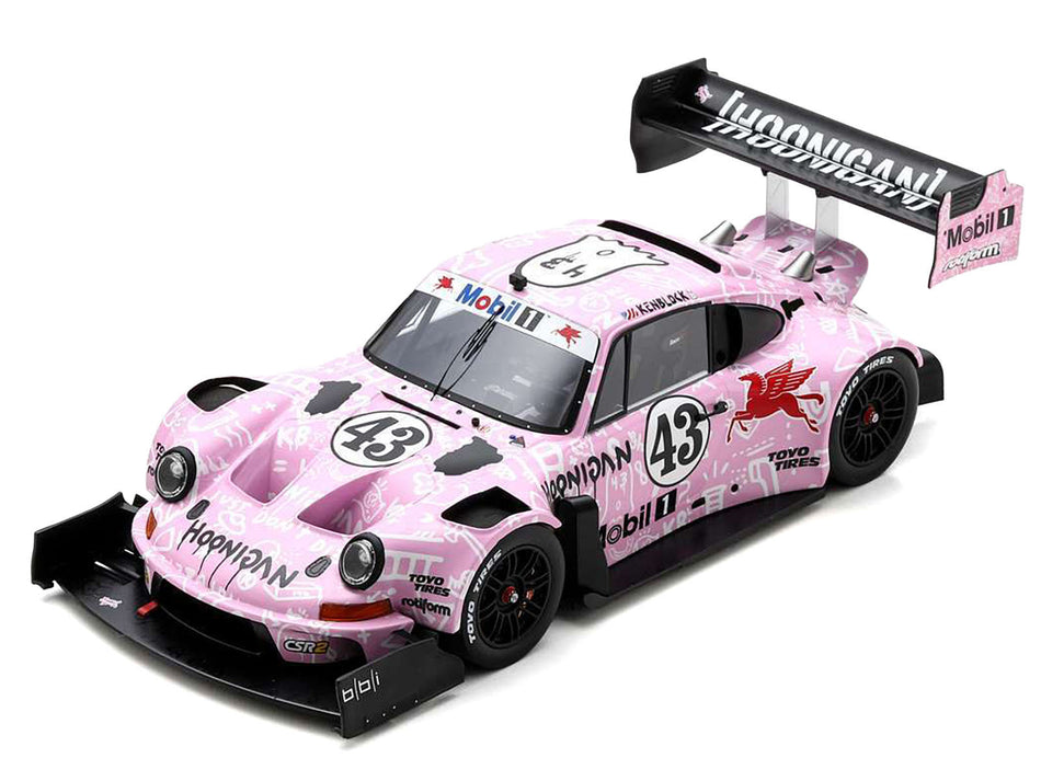 Porsche "HOONIPIGASUS" 911 #43 Ken Block "Hoonigan" "Pikes Peak International Hill Climb" (2022) with Acrylic Display Case 1/18 Model Car by Spark