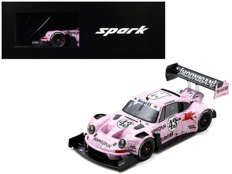 Porsche "HOONIPIGASUS" 911 #43 Ken Block "Hoonigan" "Pikes Peak International Hill Climb" (2022) with Acrylic Display Case 1/18 Model Car by Spark