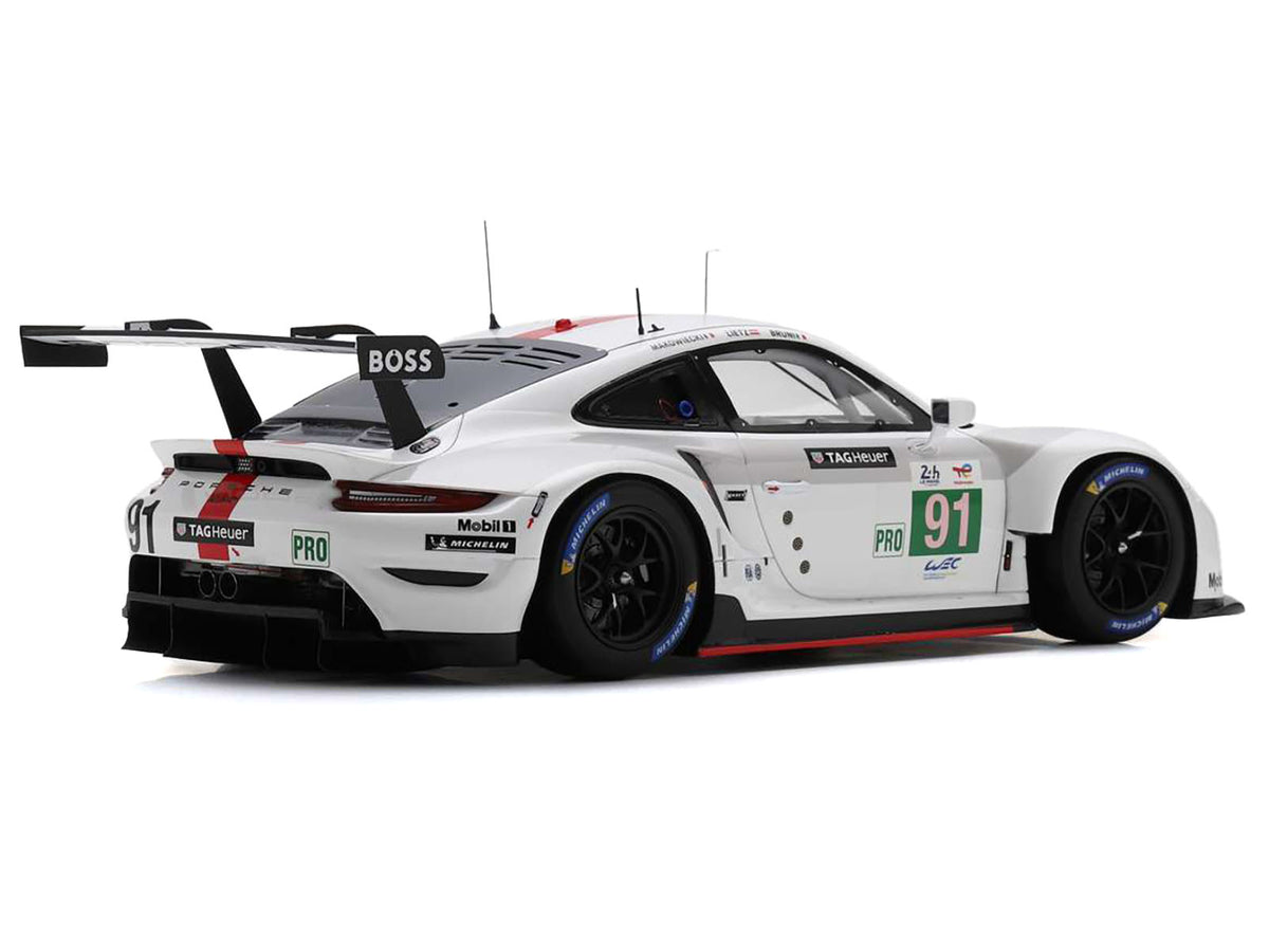 Porsche 911 RSR-19 #91 Gianmaria Bruni - Richard Lietz - Frederic Makowiecki "Porsche GT Team" GTE Pro Winner "24 Hours of Le Mans" (2022) with Acrylic Display Case 1/18 Model Car by Spark