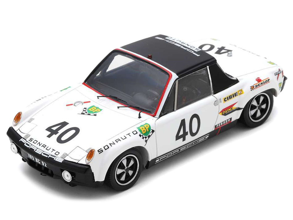 Porsche 914/6 #40 Claude Ballot-Lena - Guy Chasseuil "Etablissements Sonauto" "24 Hours of Le Mans" (1970) with Acrylic Display Case 1/18 Model Car by Spark