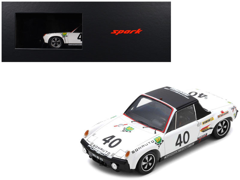 Porsche 914/6 #40 Claude Ballot-Lena - Guy Chasseuil "Etablissements Sonauto" "24 Hours of Le Mans" (1970) with Acrylic Display Case 1/18 Model Car by Spark