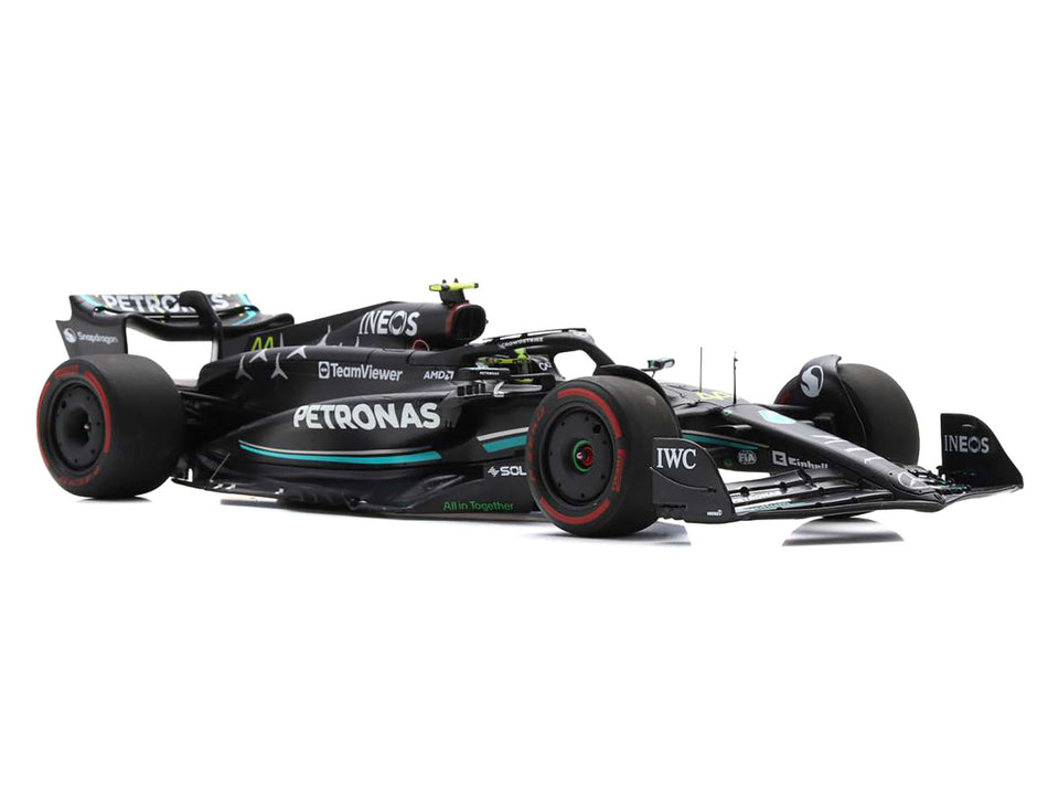 Mercedes-AMG F1 W14 E Performance #44 Lewis Hamilton "Petronas" 3rd Place Formula One F1 "British GP" (2023) with Acrylic Display Case 1/18 Model Car by Spark