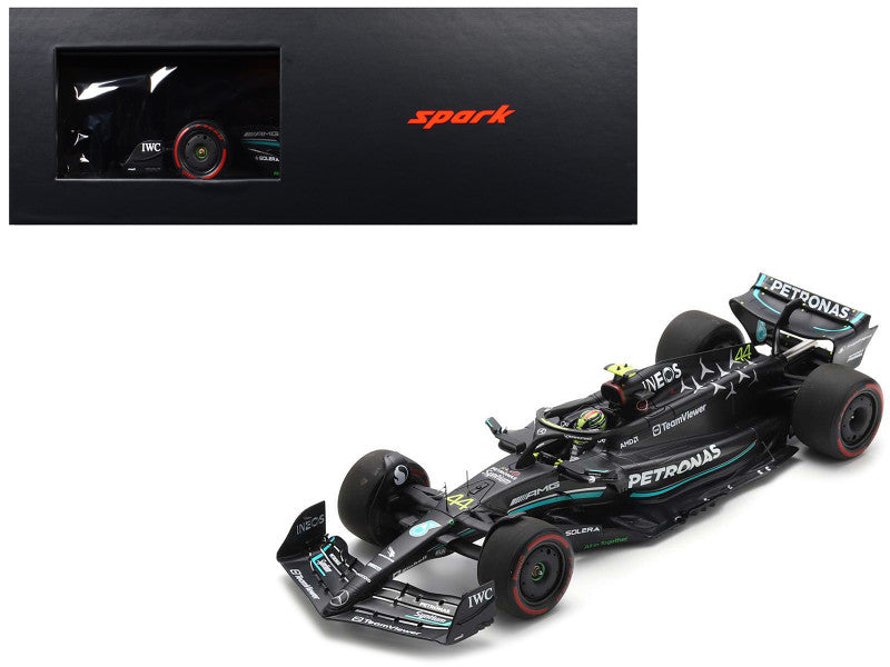 Mercedes-AMG F1 W14 E Performance #44 Lewis Hamilton "Petronas" 3rd Place Formula One F1 "British GP" (2023) with Acrylic Display Case 1/18 Model Car by Spark