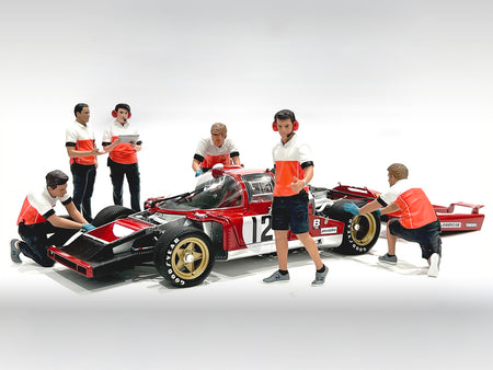 "Race Crew" 6 piece Figure Set for 1/18 scale models by American Diorama