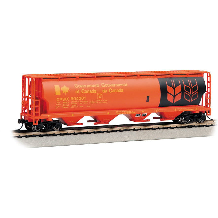 Bachmann Government of Canada - Red - 4 Bay Cylindrical Grain Hopper