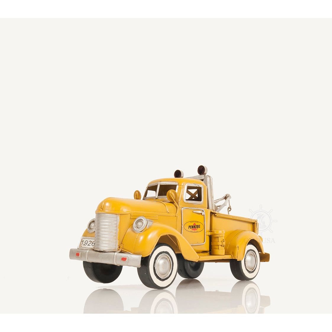 1926 Pennzoil Tow Truck Yellow Metal Handmade - Old Modern - ModelCars.com