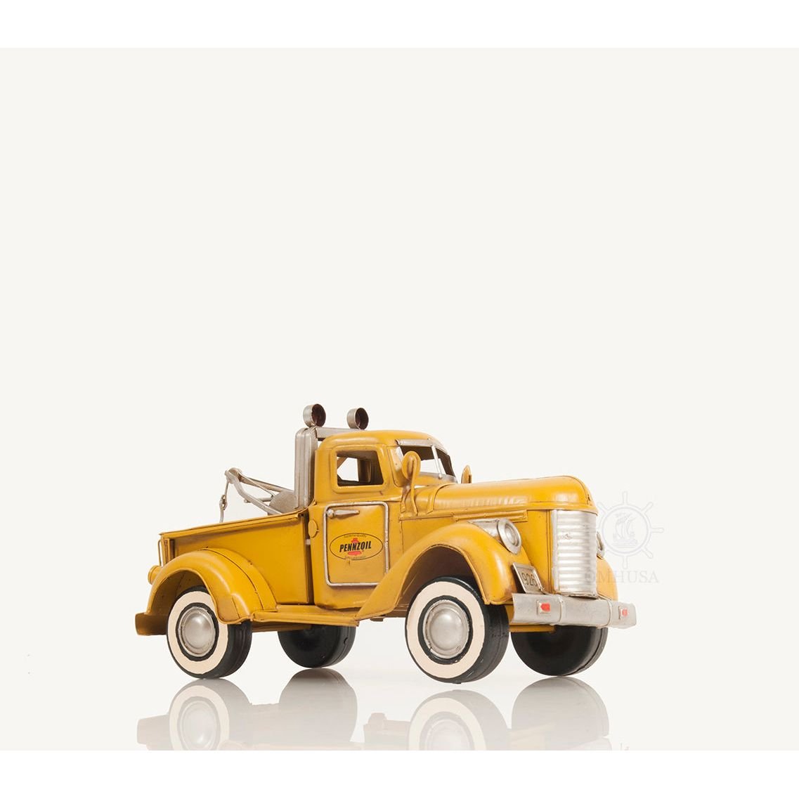 1926 Pennzoil Tow Truck Yellow Metal Handmade - Old Modern - ModelCars.com