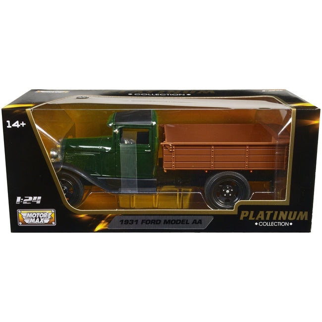1931 Ford Model AA Pickup Truck Dark Green and Black "Platinum Collection" Series 1/24 Diecast Model Car by Motormax - Motormax - ModelCars.com