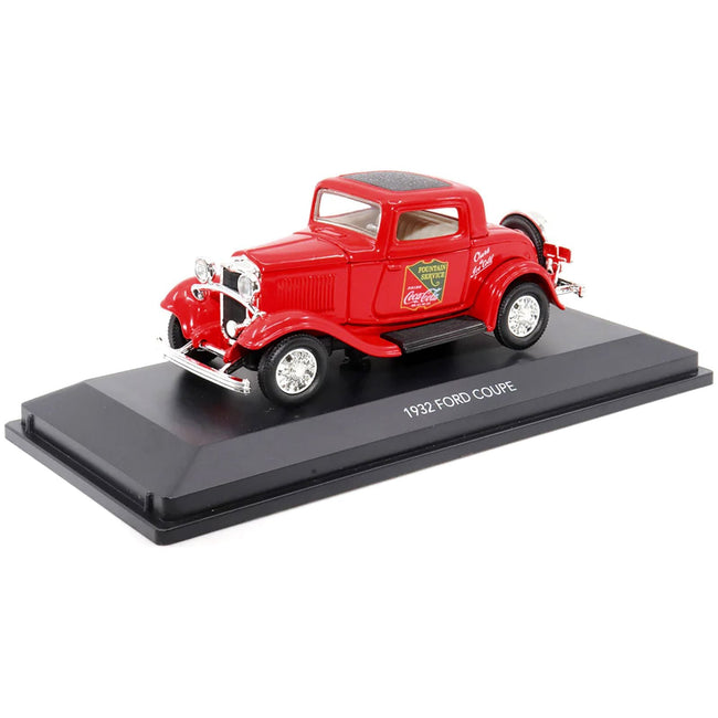 1932 Ford Coupe "Coca - Cola" Red with Black Top 1/43 Diecast Model Car by Motor City Classics - Motorcity Classics - ModelCars.com