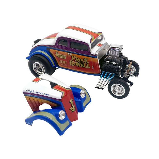 1933 Gasser "Prock & Howell - F Troop" Blue and White with Stripes Limited Edition to 348 pieces Worldwide 1/18 Diecast Model Car by ACME - Acme - ModelCars.com