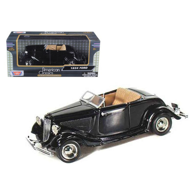 1934 Ford Coupe Convertible Black 1/24 Diecast Model Car by Motormax - Motormax - ModelCars.com