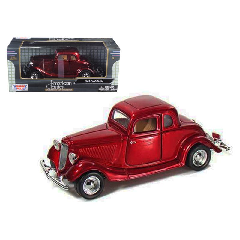 1934 Ford Coupe Red 1/24 Diecast Model Car by Motormax - Motormax - ModelCars.com