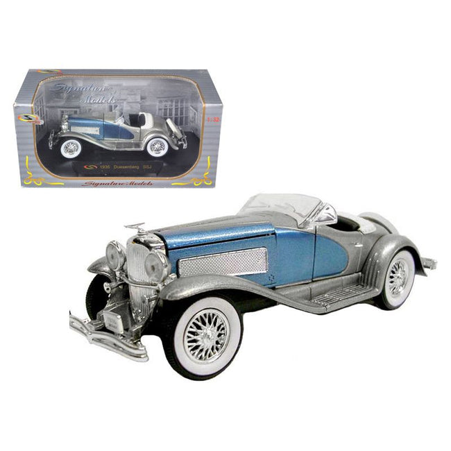 1935 Duesenberg SSJ Convertible Blue and Silver 1/32 Diecast Model Car by Signature Models - Signature Models - ModelCars.com