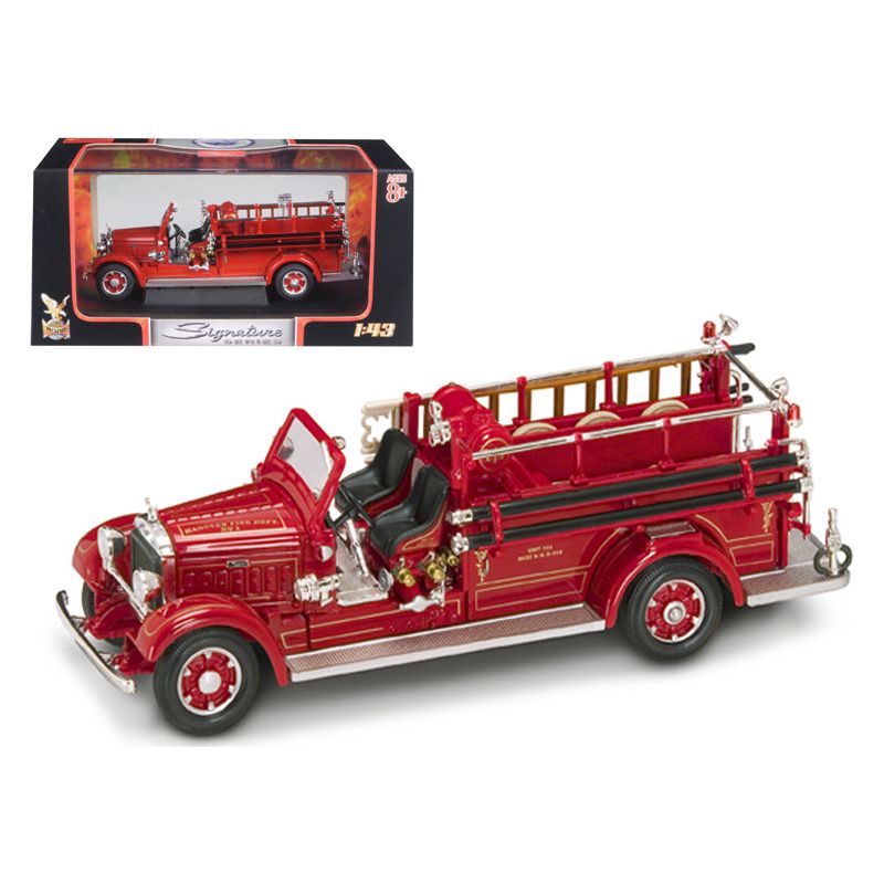 1935 Mack Type 75BX Fire Engine Red 1/43 Diecast Model Car by Road Signature - Road Signature - ModelCars.com