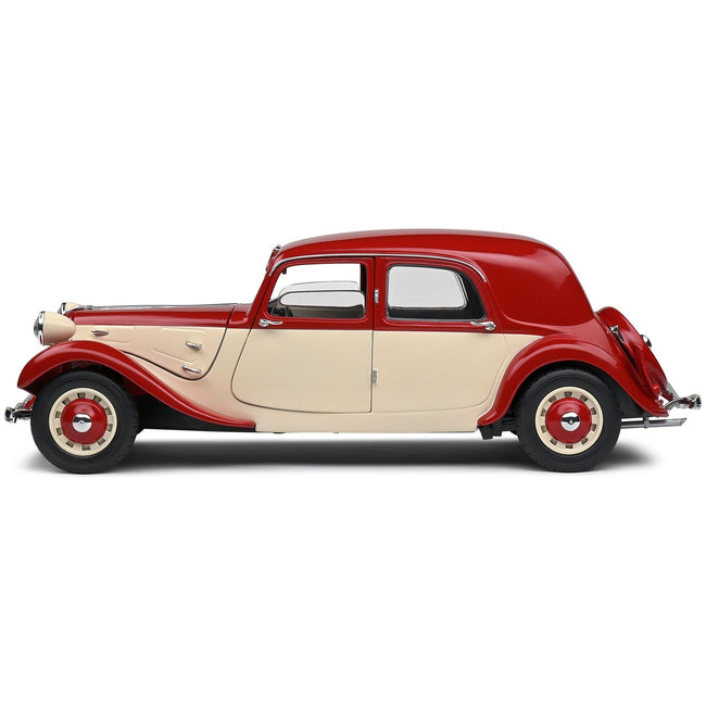 1937 Citroen Traction 7 Red and Beige 1/18 Diecast Model Car by Solido - Solido - ModelCars.com