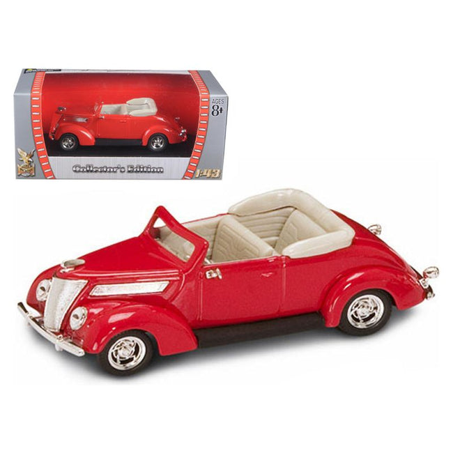 1937 Ford V8 Convertible Red 1/43 Diecast Car by Road Signature - Road Signature - ModelCars.com