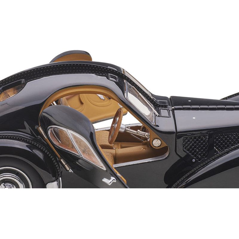 1938 Bugatti Type 57SC Atlantic with Disc Wheels Black 1/43 Diecast Model Car by Autoart - Autoart - ModelCars.com