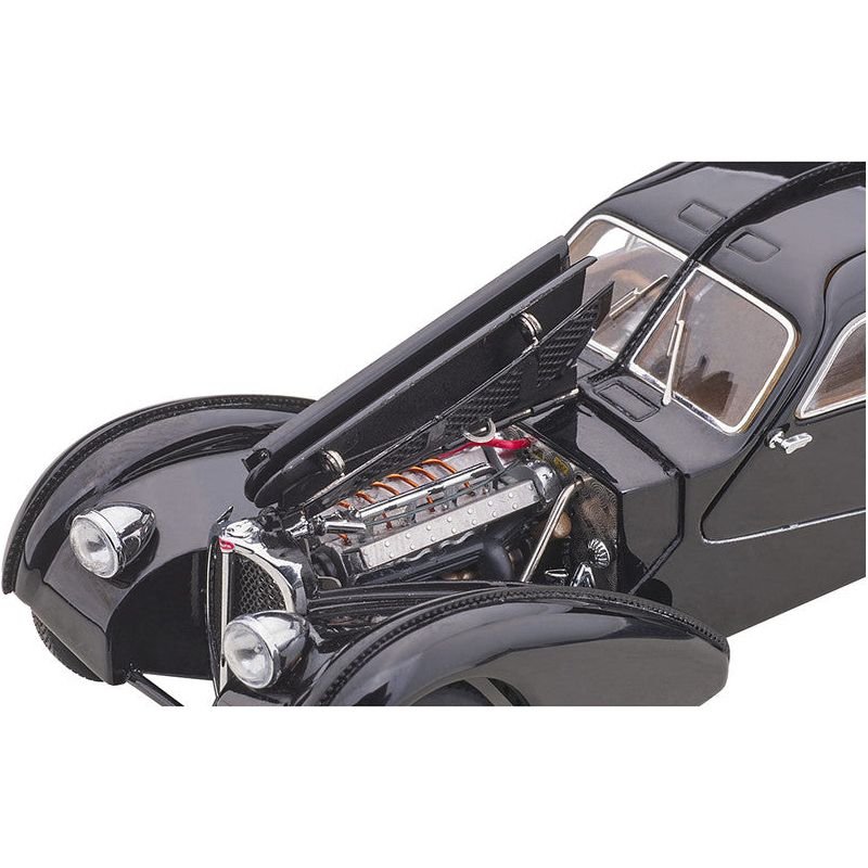 1938 Bugatti Type 57SC Atlantic with Disc Wheels Black 1/43 Diecast Model Car by Autoart - Autoart - ModelCars.com