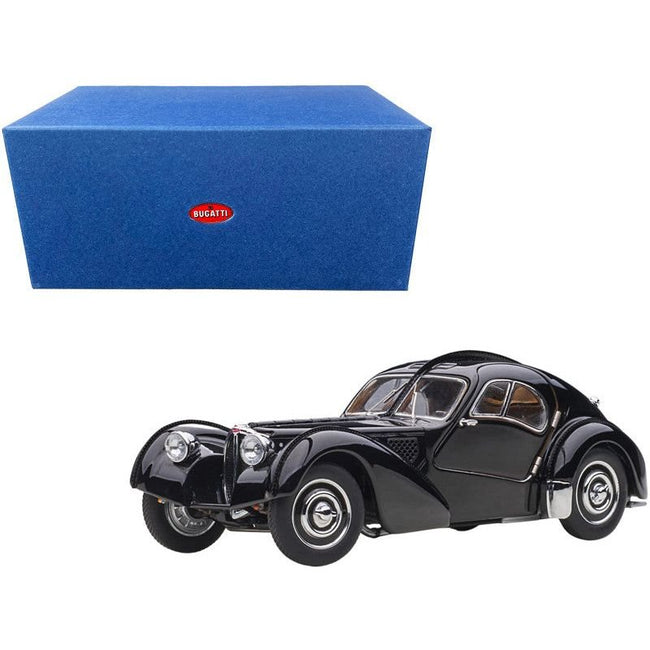1938 Bugatti Type 57SC Atlantic with Disc Wheels Black 1/43 Diecast Model Car by Autoart - Autoart - ModelCars.com