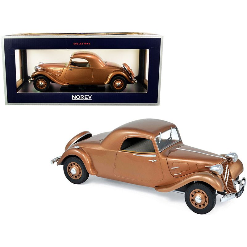 1939 Citroen Traction Avant 11B Coupe Brown Metallic 1/18 Diecast Model Car by Norev - Norev - ModelCars.com