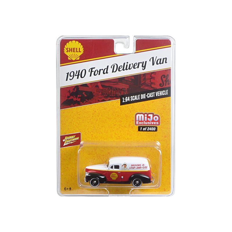 1940 Ford Delivery Van "Shell" 1/64 Diecast Model Car by Johnny Lightning-Johnny Lightning-ModelCars.com