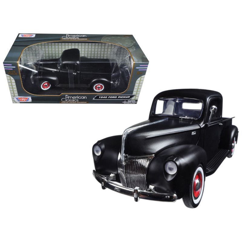 1940 Ford Pickup Matt Black 1/18 Diecast Model Car by Motormax - Motormax - ModelCars.com