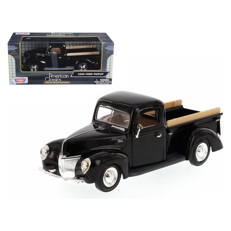 1940 Ford Pickup Truck Black 1/24 Diecast Model Car by Motormax - Motormax - ModelCars.com