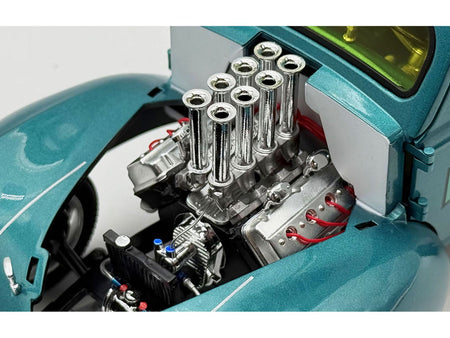 1940 Gasser "Laffin Gas" Teal Metallic with Graphics Limited Edition to 306 pieces Worldwide 1/18 Diecast Model Car by ACME-Acme-ModelCars.com