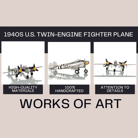 1940s U.S. Twin-Engine Fighter Plane-Old Modern-ModelCars.com