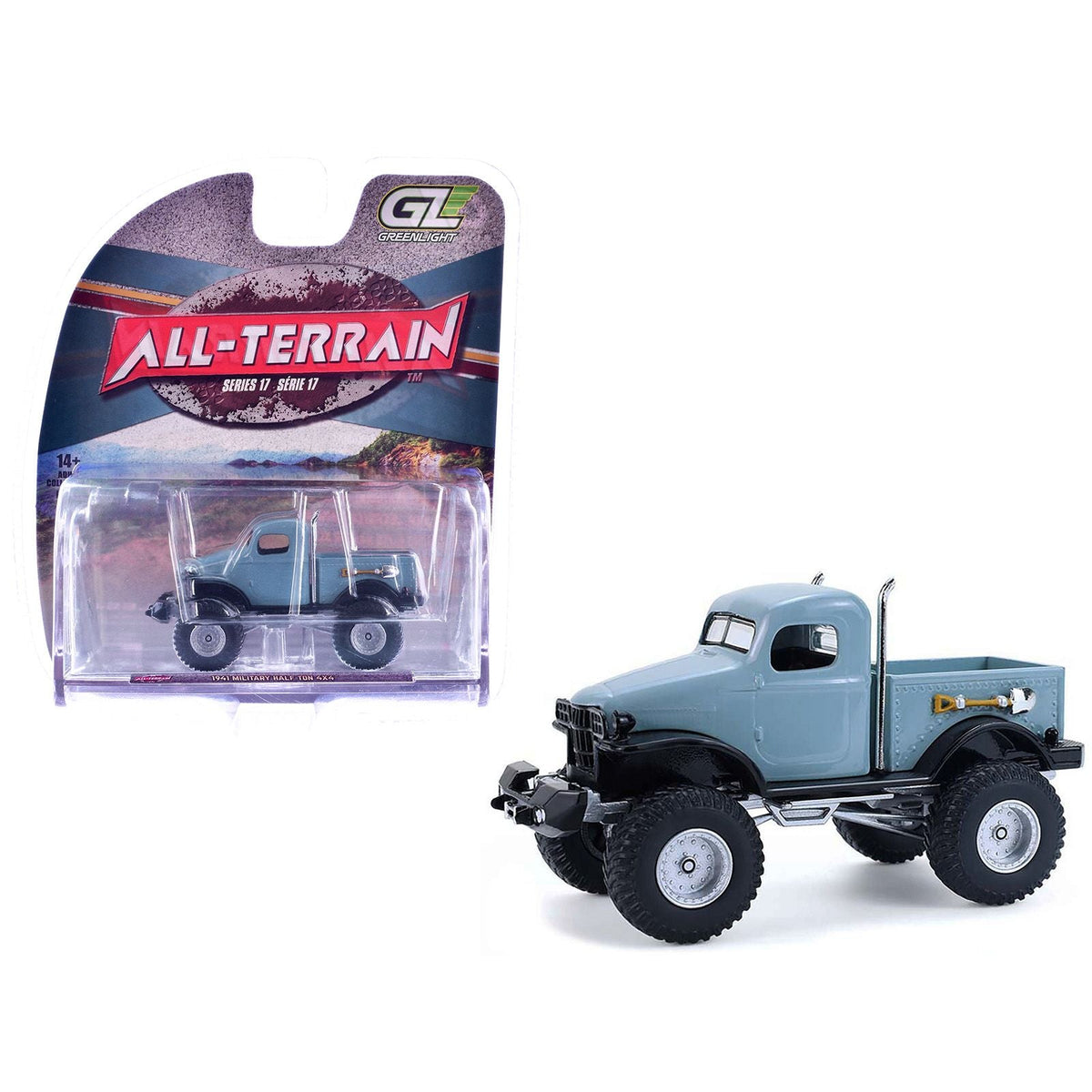 1941 Military Half Ton 4x4 Truck Slate Blue "All Terrain" Series 17 1/64 Diecast Model Car by Greenlight-Greenlight-ModelCars.com