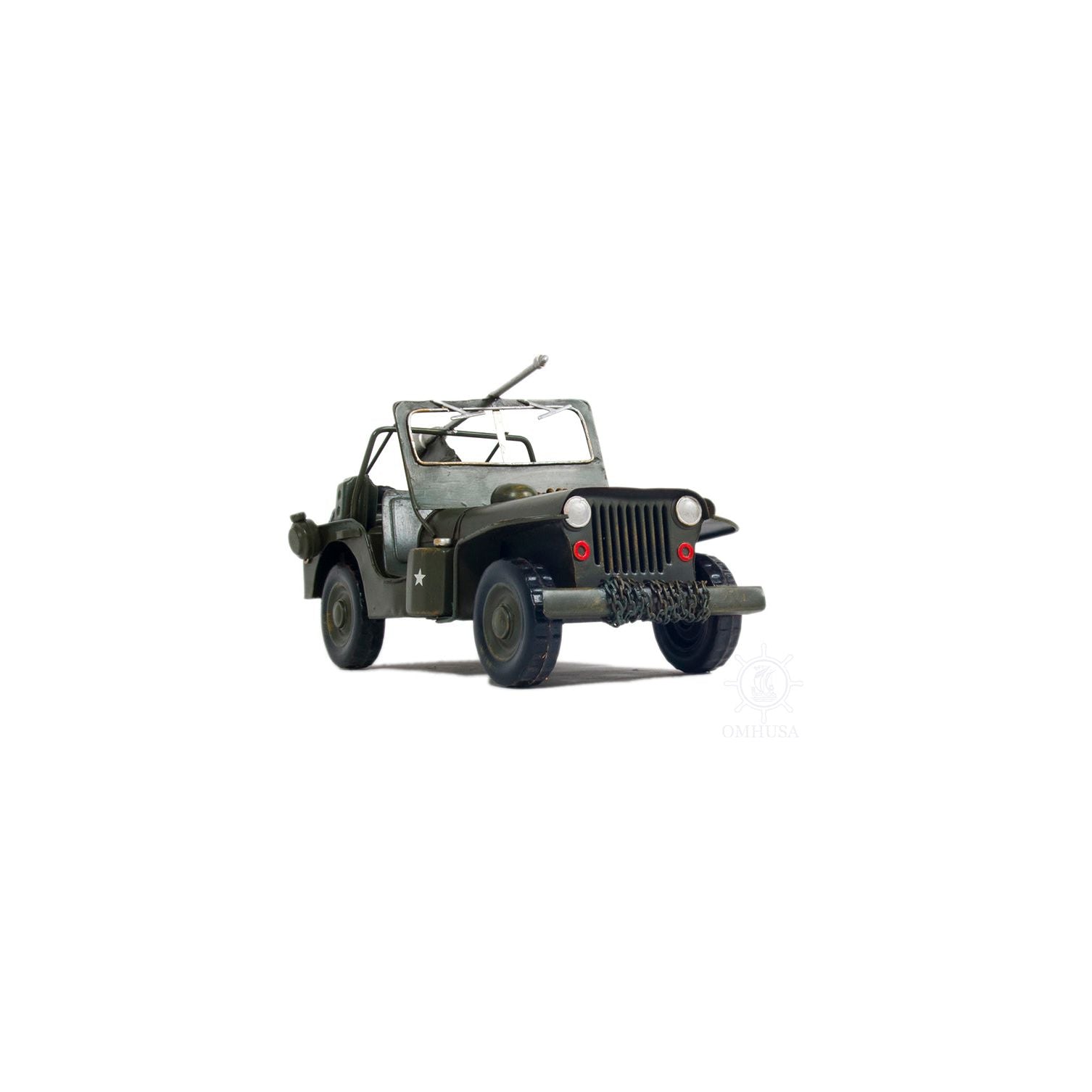 1941 Willys MB Overland Jeep Green Metal Handmade - Old Modern - ModelCars.com