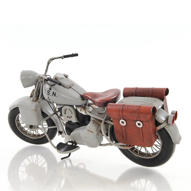 1942 Indian Model 741 Grey Motorcycle 1:7-Old Modern-ModelCars.com