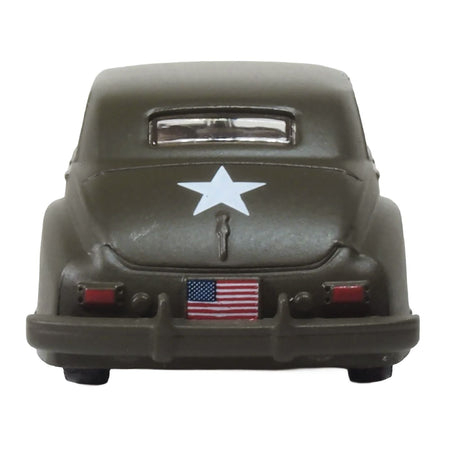 1942 Packard Clipper Touring Sedan "US Army Staff Car" Olive Drab 1/87 (HO) Scale Diecast Model Car by Oxford Diecast-Oxford Diecast-ModelCars.com