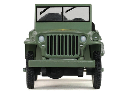 1942 Willyâ€™s MB Jeep Olive Green "America 250 Edition" "Anniversary Collection" Series 18 1/64 Diecast Model Car by Greenlight-Greenlight-ModelCars.com