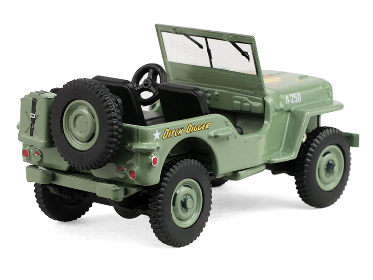 1942 Willyâ€™s MB Jeep Olive Green "America 250 Edition" "Anniversary Collection" Series 18 1/64 Diecast Model Car by Greenlight-Greenlight-ModelCars.com