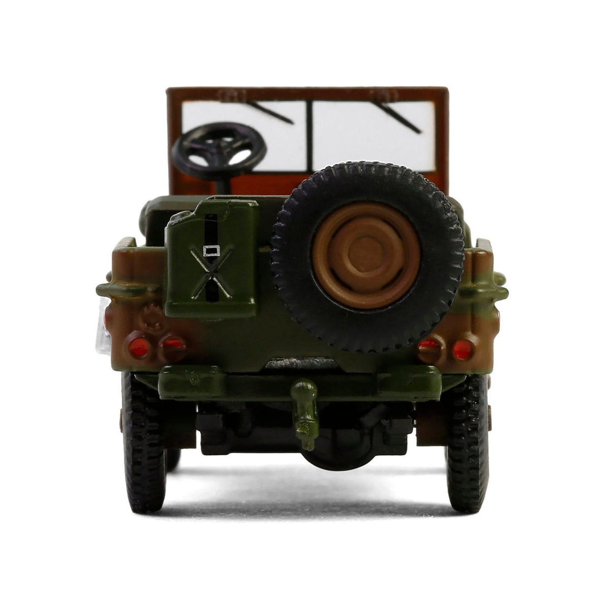 1942 Willys Jeep MB "1st Canadian Tank Brigade Three Rivers Regiment England" Green and Brown Camouflage "Battalion 64" Series 1/64 Diecast Model Car by Greenlight - Greenlight - ModelCars.com