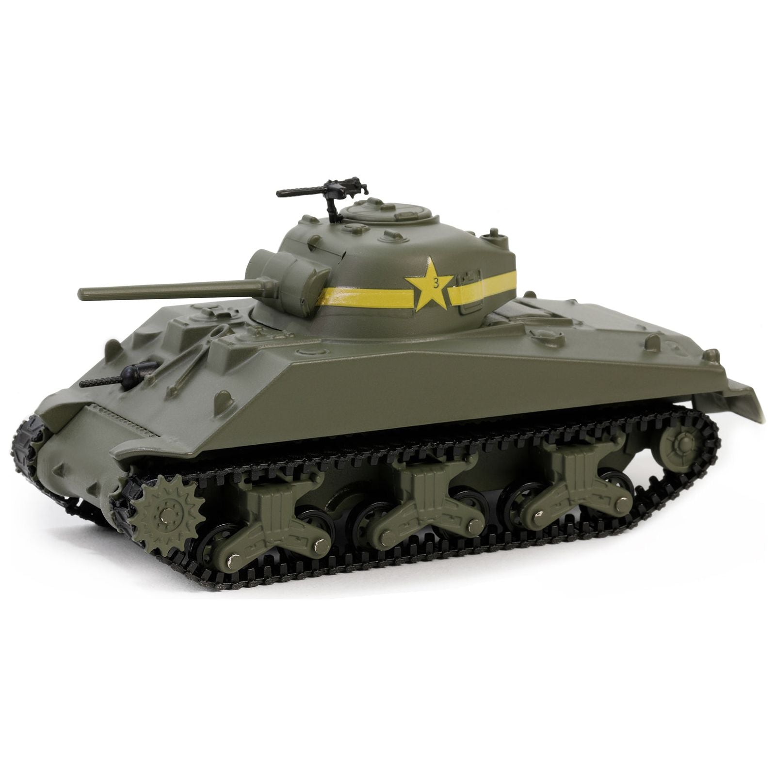 1943 M4 Sherman Tank "13th Armored Regiment 1st Armored Division Tunisia World War II" (1943) United States Army "Battalion 64" Series 4 1/64 Diecast Model Car by Greenlight - Greenlight - ModelCars.com