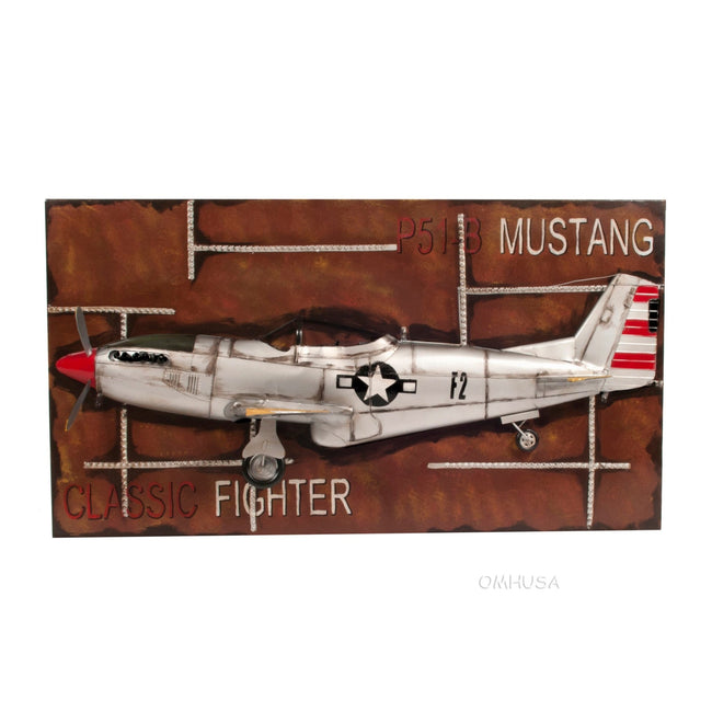 1943 Mustang P-51 Fighter 3D Model Painting Frame-Old Modern-ModelCars.com