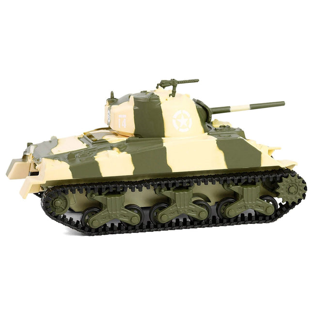 1944 M4 Sherman Tank "U.S. Army 756th Tank Battalion 5th Army C Company Cassino Italy" Camouflage "Battalion 64" Series 5 1/64 Diecast Model Car by Greenlight - Greenlight - ModelCars.com