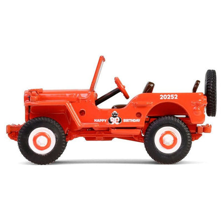 1944 Willys MB Jeep Red "Smokey Bear 80th Anniversary" "Anniversary Collection" Series 17 1/64 Diecast Model Car by Greenlight - Greenlight - ModelCars.com
