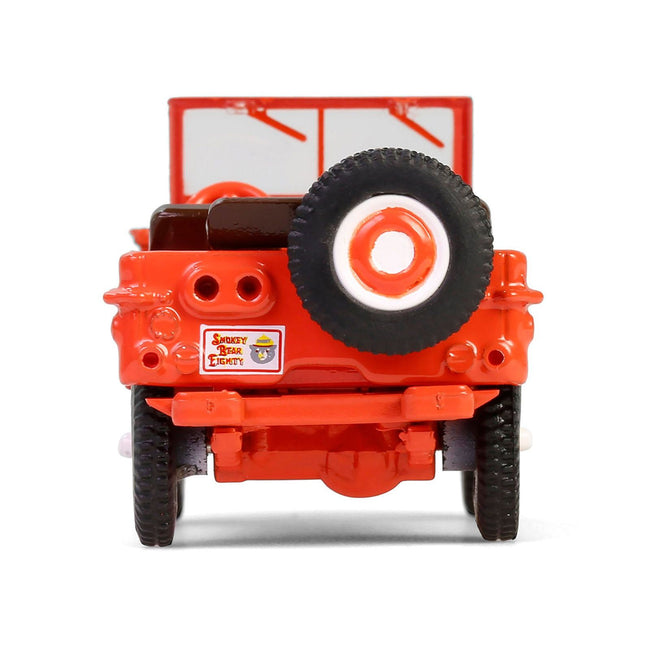 1944 Willys MB Jeep Red "Smokey Bear 80th Anniversary" "Anniversary Collection" Series 17 1/64 Diecast Model Car by Greenlight - Greenlight - ModelCars.com