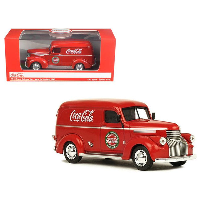1945 Panel Delivery Van "Coca - Cola" Red 1/43 Diecast Model Car by Motorcity Classics - Motorcity Classics - ModelCars.com
