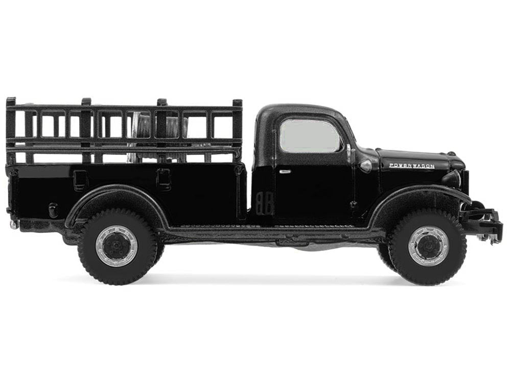 1946 Dodge Power Wagon Fire Truck Black "Black Bandit" Series 30 1/64 Diecast Model Car by Greenlight-Greenlight-ModelCars.com