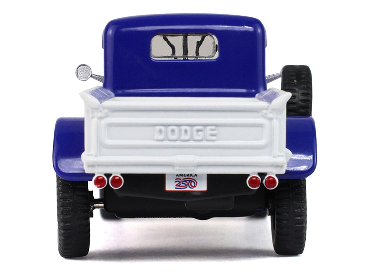1946 Dodge Power Wagon Pickup Truck Red White and Blue "America 250 Edition" "Anniversary Collection" Series 18 1/64 Diecast Model Car by Greenlight-Greenlight-ModelCars.com