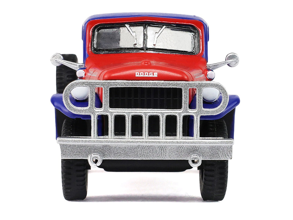 1946 Dodge Power Wagon Pickup Truck Red White and Blue "America 250 Edition" "Anniversary Collection" Series 18 1/64 Diecast Model Car by Greenlight-Greenlight-ModelCars.com