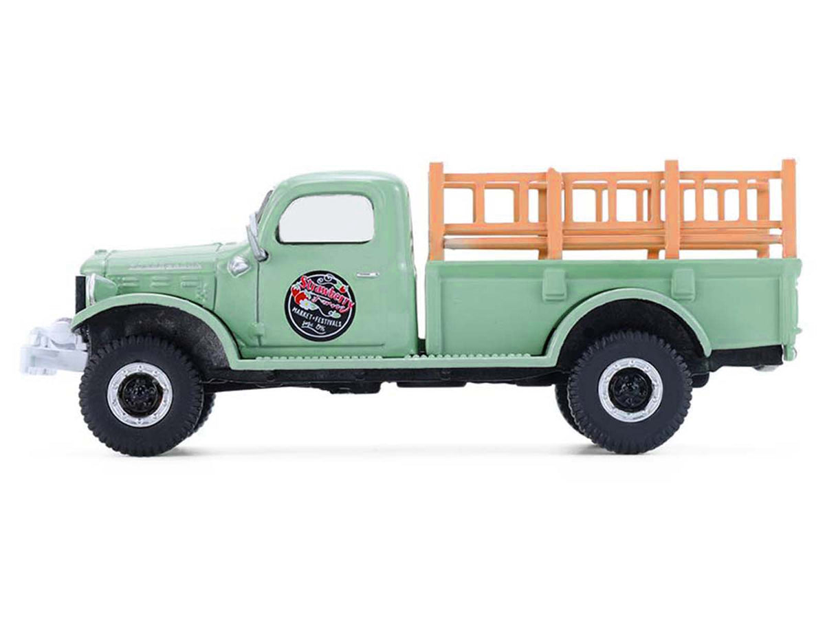1946 Dodge Power Wagon Pickup Truck "Strawberry Farm" Green "Down on the Farm" Series 11 1/64 Diecast Model by Greenlight-Greenlight-ModelCars.com