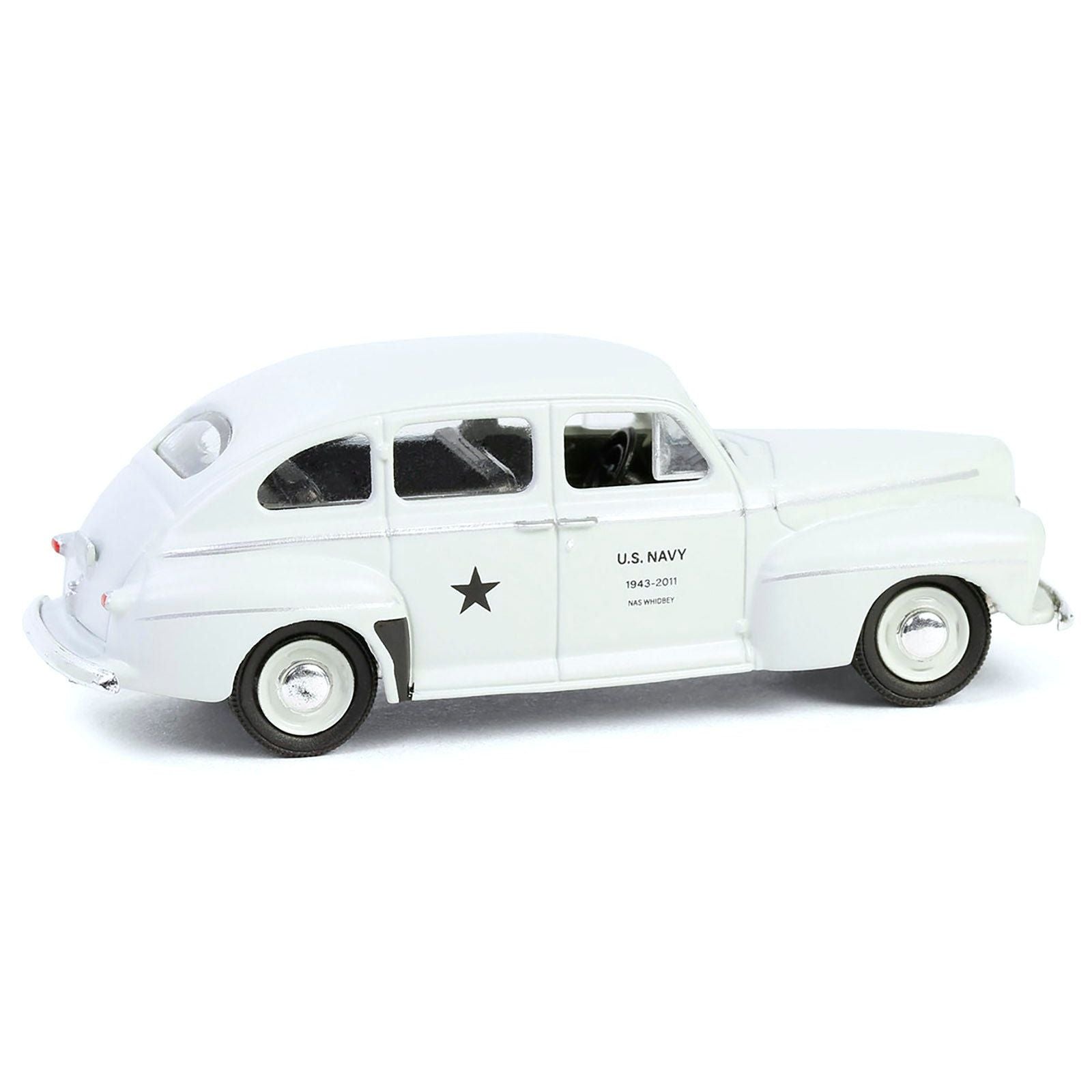 1946 Ford Fordor Super Deluxe "U.S. Navy Staff Car" Matt Light Gray "Battalion 64" Series 5 1/64 Diecast Model Car by Greenlight - Greenlight - ModelCars.com