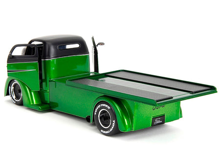 1947 Ford COE Flatbed Truck Green Metallic and Matt Black "Toyo Tires" with Extra Wheels "Just Trucks" Series 1/24 Diecast Model Car by Jada-Jada-ModelCars.com