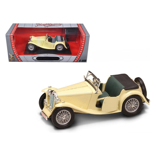 1947 MG TC Midget Yellow 1/18 Diecast Model Car by Road Signature - Road Signature - ModelCars.com